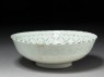 Bowl with foliage and pierced decoration (oblique)