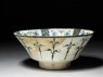 Bowl with floral and calligraphic decoration (oblique)