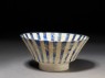 Bowl with blue stripes (oblique)