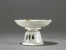 White ware dish and stand (side)