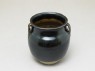 Black ware jar with black glaze (oblique)