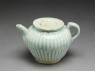 White ware ewer with ribbed body (oblique)