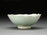White ware cup with foliated rim (side)