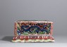 Porcelain inkstone decorated with dragons chasing fiery pearls (side)