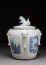 Water jar surmounted by a shishi, or lion dog (side)