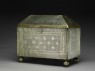 Box with calligraphy and geometric and heraldic patterns (oblique)