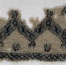 Textile fragment with chevrons and interlacing scrolls (detail, reverse)