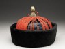 Silk and velvet hat used for official occasions (oblique)