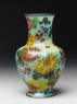 Baluster vase with chrysanthemums (side)