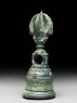 Bronze handbell with five-pronged vajra finial (side)