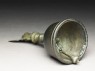 Bronze handbell with winged conch finial (oblique)