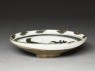 Cizhou type dish with floral decoration (oblique)