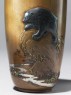 Baluster vase with a bear on a rock (detail, bear)