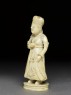 Ivory king chess-piece (side)