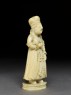 Ivory king chess-piece (side)
