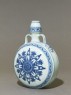 Blue-and-white moon flask or bianhu (side)