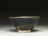 Black ware bowl with stripes (side)