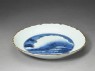 Dish with a night landscape (oblique)