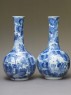 Bottle in the Chinese 'transitional style' with figures and bottle-brush trees (side, with EA2003.15.a)