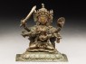 Seated figure of a multi-headed and multi-armed crowned female deity (oblique)