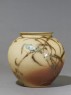 Vase depicting a kingfisher sitting on a reed (side)
