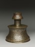 Candlestick with rosettes inscribed with good wishes (oblique)