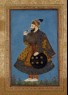 Standing portrait of Sultan Abu'l Hasan of Golconda (front, painting only)