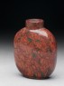 Red glass snuff bottle (oblique)