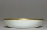 White ware dish with floral decoration (side)