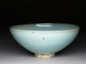 Large bowl with blue glaze (oblique)