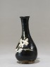 Black ware vase with prunus spray (side)