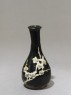 Black ware vase with prunus spray (oblique)