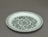 Porcelain saucer dish with flowers (oblique)