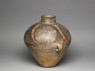 Painted pottery urn (oblique)