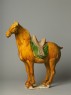 Earthenware horse with saddle (side)