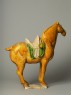 Earthenware horse with saddle (side)