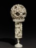 Ivory ball and stand with floral decoration (side)