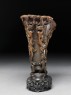 Rhinoceros horn libation cup with bronze-style decoration (side)