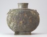 Funerary flask, or bian hu, with handles and animal mask decoration (oblique)