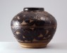 Cizhou type jar with scrolling foliage decoration (oblique)