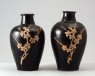 Black ware vase with plum blossom decoration (with LI1301.207.2, front)