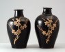 Black ware vase with plum blossom decoration (with LI1301.207.1, front)