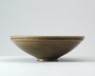Greenware bowl with xiniu ox gazing at the moon (oblique)