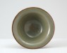 Greenware bowl with lotus petals in the style of Guan ware (oblique)