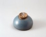 Cup with blue glaze (oblique)