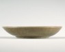 Greenware dish with peony decoration (oblique)