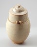White ware funerary jar and lid (oblique)