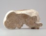 White ware pillow in the form of a lion (oblique)