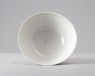 White ware stem bowl with lotus decoration (oblique)