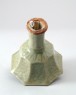 Greenware octagonal stem cup with floral decoration (oblique)